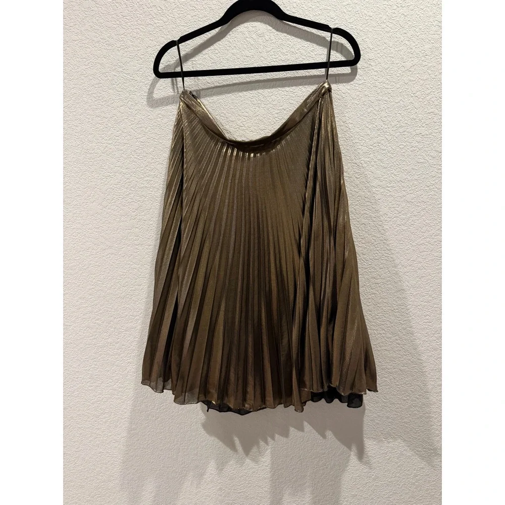 Topshop metallic pleated